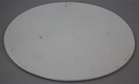 A large fine Minton oval porcelain plaque, 24.5cm